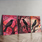 3pcs  The psychic crow Wall Art Set Canvas Framed 40x60cm - High Quality Print 100% Australian Made Wall Canvas Ready to Hang