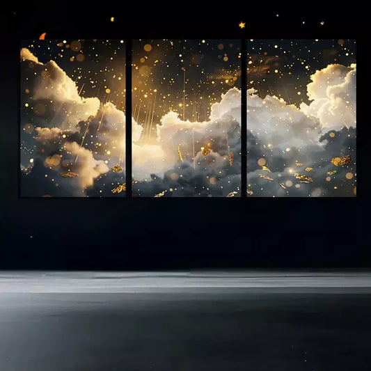 3pcs Celestial Clouds Art Canvas Framed 40x60cm - High Quality Print 100% Australian Made Wall Canvas Ready to Hang