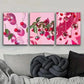 3pcs Cherry and Disco Ball Pink Colorful Sweet Wall Art Set Canvas Framed 40x60cm - High Quality Print 100% Australian Made Wall Canvas Ready to Hang