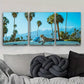 3pcs Exotic Leopard in Paradise Wrapped Wall Art Set Canvas Framed 40x60cm - High Quality Print 100% Australian Made Wall Canvas Ready to Hang