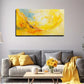 Beautiful Vintage Yellow Wall Art Canvas Office Home Room Framed 120x60cm