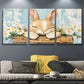 3pcs Vibrant Colorful Eggs & Floral Blooms Metal Print Ready to Hang Art