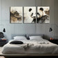 3pcs Charming Panda Traditional Building Perfect Wall Art Set Canvas Framed 40x60cm - High Quality Print 100% Australian Made Wall Canvas Ready to Hang
