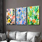 3pcs Colorful Spring Flowers and Leaves Wall Art Set Canvas Framed 40x60cm - High Quality Print 100% Australian Made Wall Canvas Ready to Hang