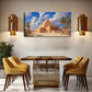 Pyramid & Colonnade Landscape Wall Art Canvas Office Home Room Framed 120x60cm