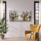 Urban Skyline with Golden Hues Wall Art Canvas Office Home Room Framed 80x45cm