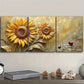 3pcs Sunflowers and ladybugs, Metal Print Ready to Hang Art