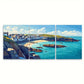3pcs St Ives & Port Isaac Beach Scenery Blue Sky Metal Print Ready to Hang Art
