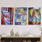 3pcs  oil painting brushwork abstract Metal Print Ready to Hang Art