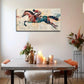 Abstract Horse and Rider Décor Wall Art Canvas Office Home Room Framed 120x60cm