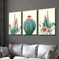 3pcs Vibrant Aloe Vera Prick Pear & Cactus Wall Art Set Canvas Framed 40x60cm - High Quality Print 100% Australian Made Wall Canvas Ready to Hang