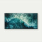 Ocean Waves with Dynamic Surfin Wall Art Canvas Office Home Room Framed 80x45cm