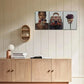 3pcs Golden Jewelry Female Portrait Art Poster Metal Print Ready to Hang Art