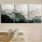 3pcs Modern Minimalist Abstract Geometric Art Metal Print Ready to Hang Art