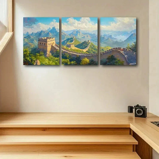 3pcs The Great Wall Metal Print Ready to Hang Art