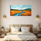 Winding River Landscape Wall Art Canvas Office Home Room Framed 120x60cm