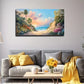 Leisurely Seaside View Interior Wall Art Canvas Office Home Room Framed 120x60cm