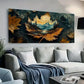 Foliage Mountain Lake wall canvas office home room framed 120x60cm