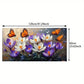 Purple Flowers Butterflies wall canvas office home room framed 120x60cm