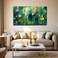 Elephant Vibrant Cartoon-Style Wall Art Canvas Office Home Room Framed 120x60cm