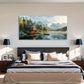 Alpine Scenery Contemporary Wall Art Canvas Office Home Room Framed 120x60cm