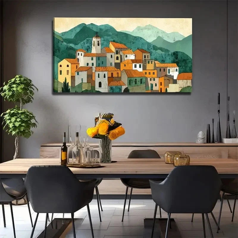 Beautiful House Perfect Wall Art Canvas Office Home Room Framed 80x45cm