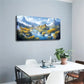 Misty Mountain Waterfalls Lands Wall Art Canvas Office Home Room Framed 120x60cm