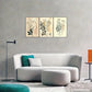 3pcs Decorative Flower Poster Minimalist Style Metal Print Ready to Hang Art