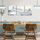 3pcs Mountain Landscape Contemporary Abstract Metal Print Ready to Hang Art