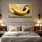 Banana with Black Headphones Wall Art Canvas Office Home Room Framed 120x60cm