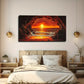 Exaggerated Style Creative Wall Art Canvas Office Home Room Framed 80x45cm
