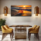 Modern Coastal Beach Wall Art Canvas Office Home Room Framed 80x45cm