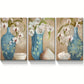 3pcs Featuring Floral Images in Bottles Metal Print Ready to Hang Art