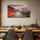 Japanese Cherry Blossoms Wall Art Canvas Office Home Room Framed 80x45cm