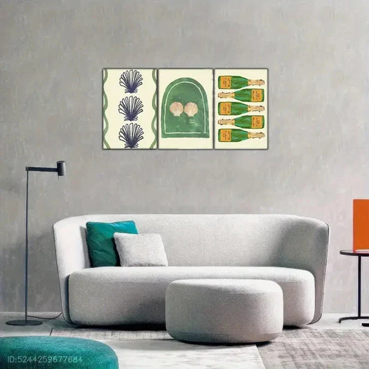 3pcs Summer Travel Prints Vintage Coastal Style Metal Print Ready to Hang Art