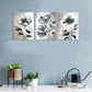 3pcs  Abstract Blue and White Wildflower Metal Print Ready to Hang Art