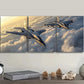 3pcs Fighter in the sky Art Painting Metal Print Ready to Hang Art