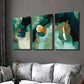3pcs Abstract Simple Green Ink Painting Wall Art Set Canvas Framed 40x60cm - High Quality Print 100% Australian Made Wall Canvas Ready to Hang
