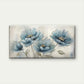 Blue White Flowers Wall Art Canvas Office Home Room Framed 120x60cm