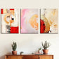 3pcs  Featuring Modern Abstract Geometric Gold Wall Art Set Canvas Framed 40x60cm - High Quality Print 100% Australian Made Wall Canvas Ready to Hang