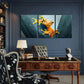 3pcs Yellow Tree Frog Metal Print Ready to Hang Art