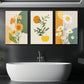 3pcs Sunflower Flower Modern Style Metal Print Ready to Hang Art