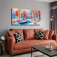 Vibrant Tree & Ball Design Wall Art Canvas Office Home Room Framed 120x60cm