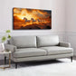 Realistic Sunset Horses Wall Art canvas office home room framed 120x60cm