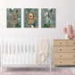 3pcs  Baby Safari Nursery   Metal Print Ready to Hang Art