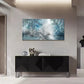 Abstract Blue & White Lands Wall Art Canvas Office Home Room Framed 120x60cm