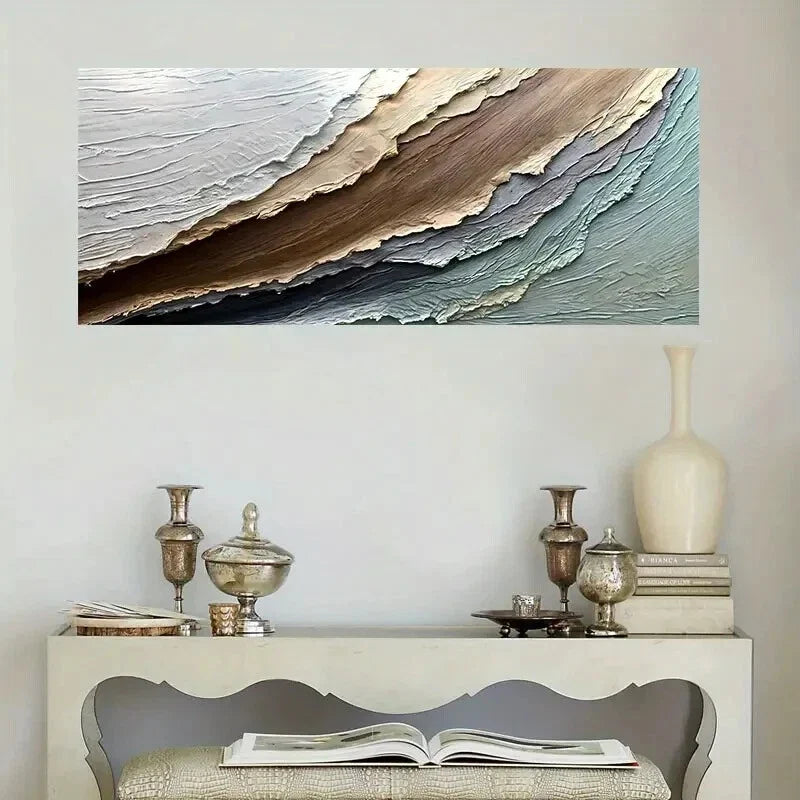 Textured Acrylic Painting Wall Art wall canvas office home room framed 120x60cm