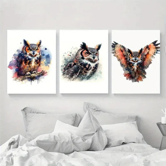 3pcs Simple Geometric Black and White Abstract Metal Print Ready to Hang Art