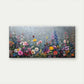 Wildflowers with Butterflies Wall Art Canvas Office Home Room Framed 80x45cm