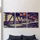 3pcs Chicago Illinois print, bridge Metal Print Ready to Hang Art